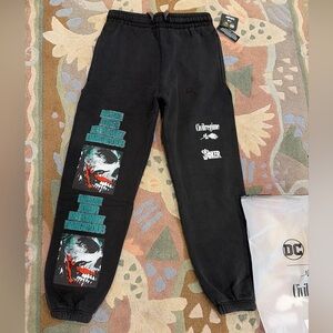 Civil Regime DC Batman Joker Black Cozy Jogger Sweatpants SZ MED!